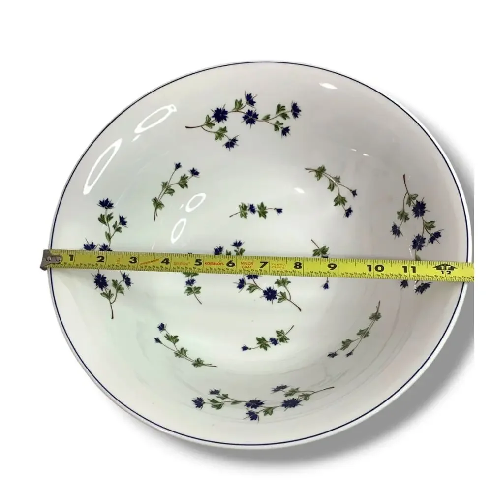 Barbeau by Pillivuyt Centerpiece Serving Bowl Blue Cornflower French Pottery 13